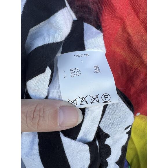 Nozomi Ishiguro Abstract multicolor Jacket Size LARGE 100% Cotton-37 inch Bust - Picture 10 of 13